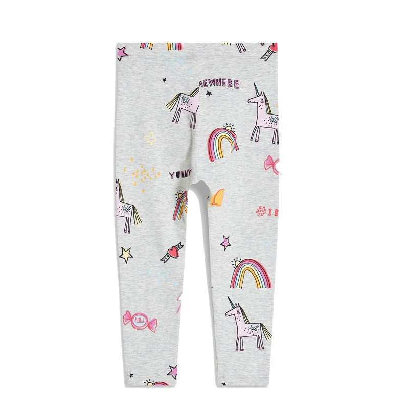Mädchen Leggings mit zauberhaften Regenbogen- und Einhorn-Motiven EB
