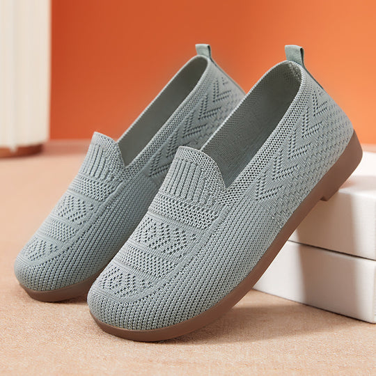 Damen Atmungsaktive Freizeit-Slipper aus flexiblem Strickmaterial EB