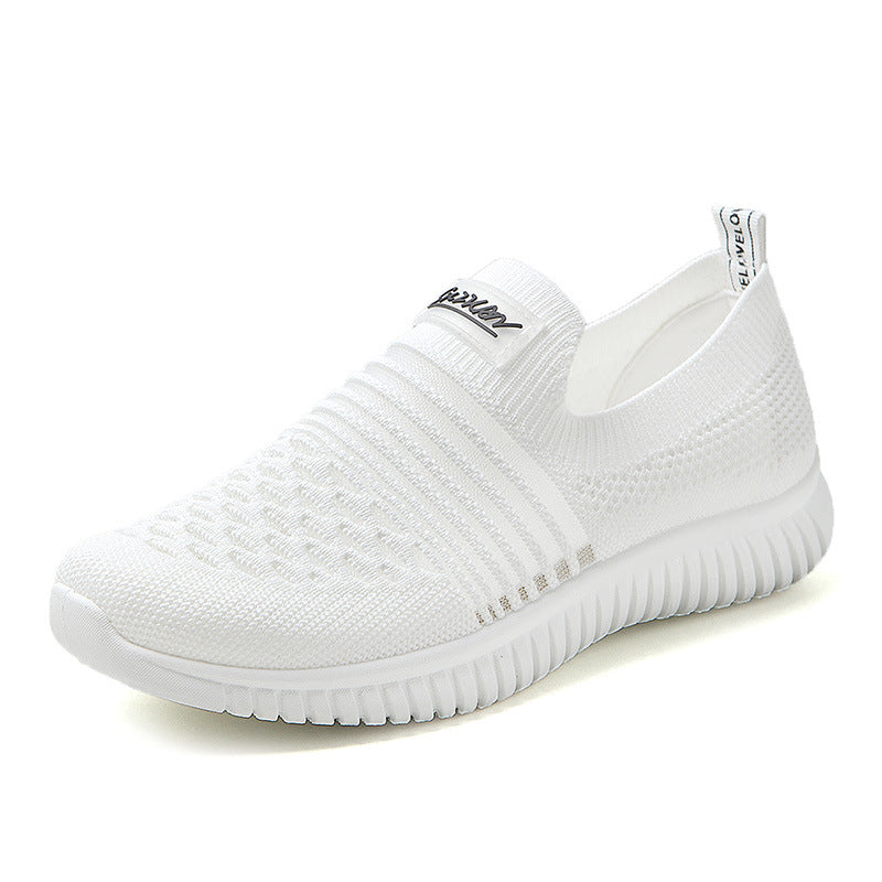 Damen Sportliche Slip-On Sneakers mit atmungsaktivem Obermaterial EB