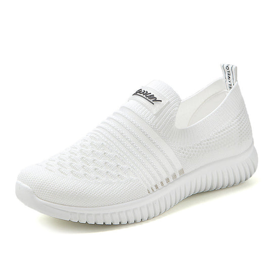 Damen Sportliche Slip-On Sneakers mit atmungsaktivem Obermaterial EB