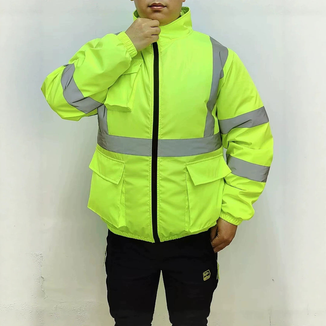 Herren Sicherheitsjacke mit reflektierenden Streifen und Ventilationssystem R&B