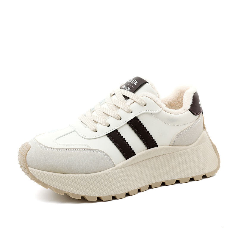 Damen Komfortable und warme High-Top Sneakers mit Fleece-Innenfutter EB