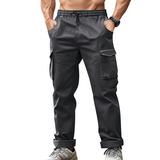 Herren Cargo-Hose mit funktionalen Seitentaschen und elastischem Bund EB
