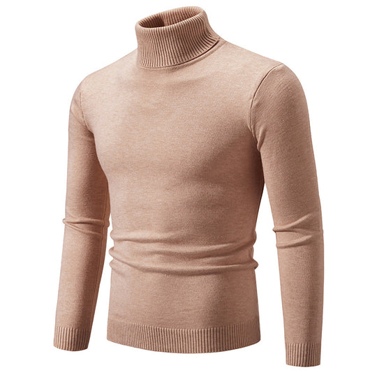 Herren nan Slim-Fit Rollkragenpullover aus Feinstrick mit geripptem Stehkragen und elastischem Bund EB