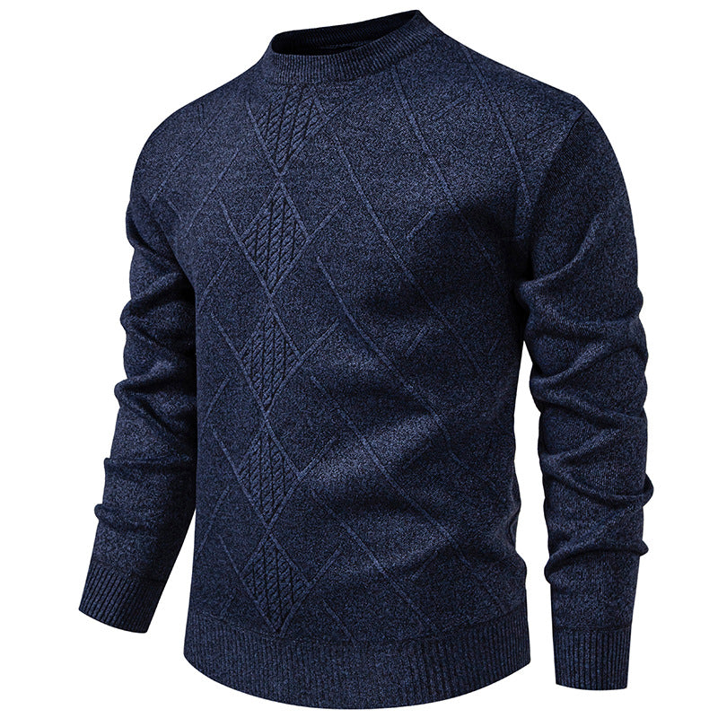 Herren Strickpullover mit modernem Rautenmuster EB