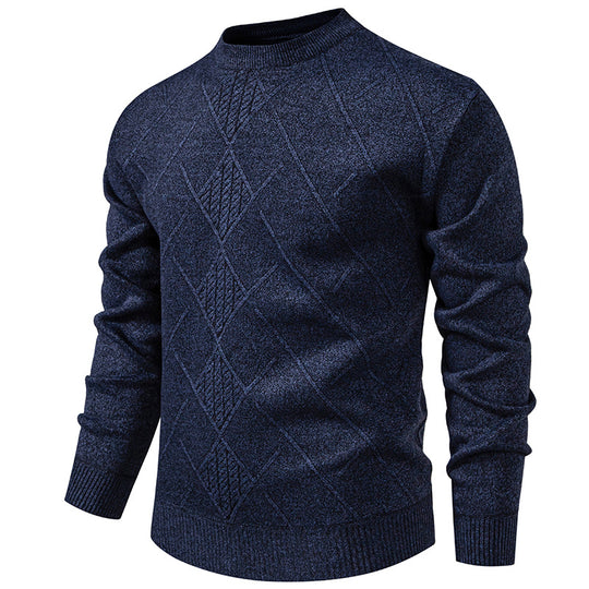 Herren Strickpullover mit modernem Rautenmuster EB