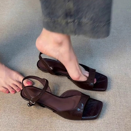Damen modische Sling-Sandalen mit elegantem Riemen und komfortabler Sohle EB