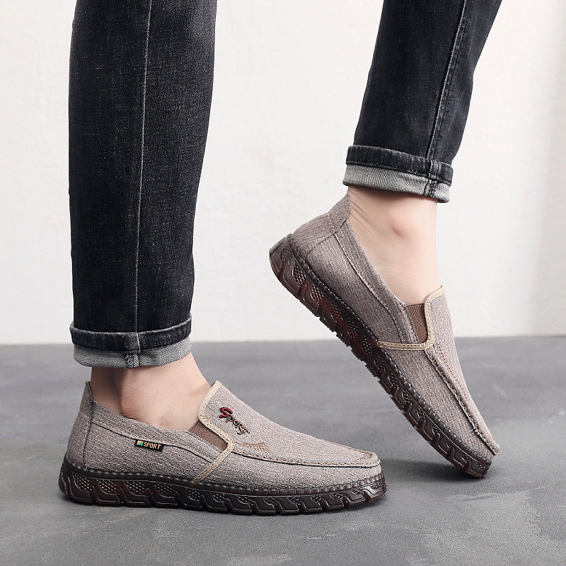Damen bequeme Slip-On Schuhe aus atmungsaktivem Textilmaterial EB