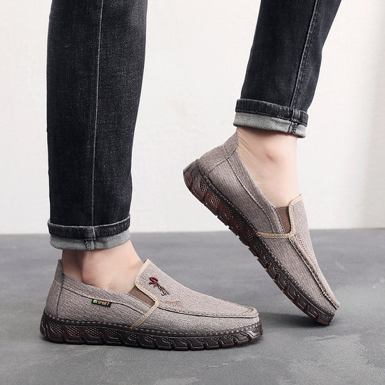 Damen bequeme Slip-On Schuhe aus atmungsaktivem Textilmaterial EB