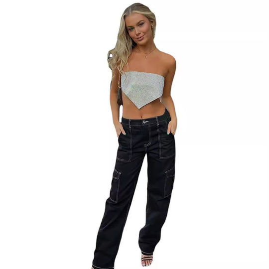 Damen Cargo-Hose mit Baumwollmix und praktischen Taschen EB