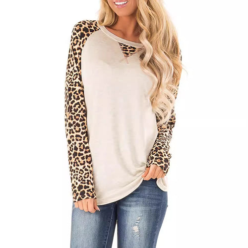 Damen lässiges T-Shirt mit animalischem Muster und modernem Schnitt EB