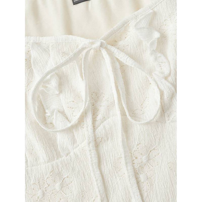 Damen Minikleid mit floralem Design und romantischen Rüschen EB