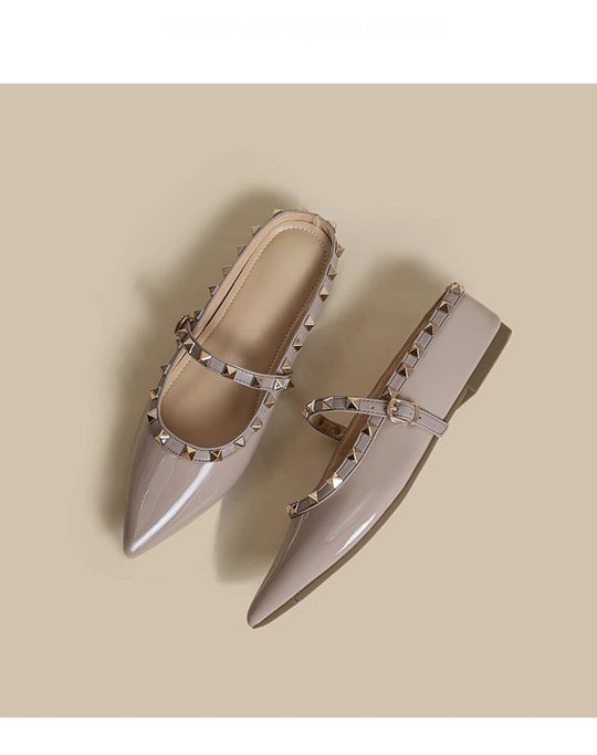 Damen elegante Slingback-Pumps mit zierlichem Riemchendesign EB