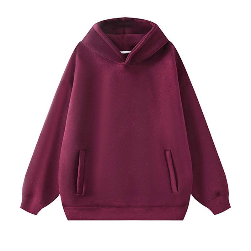Damen lässiger Kapuzenpullover aus weichem Fleece mit praktischem Schnitt EB