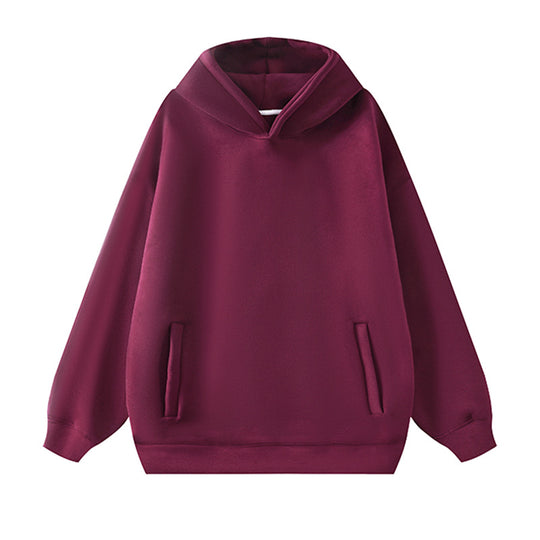 Damen lässiger Kapuzenpullover aus weichem Fleece mit praktischem Schnitt EB