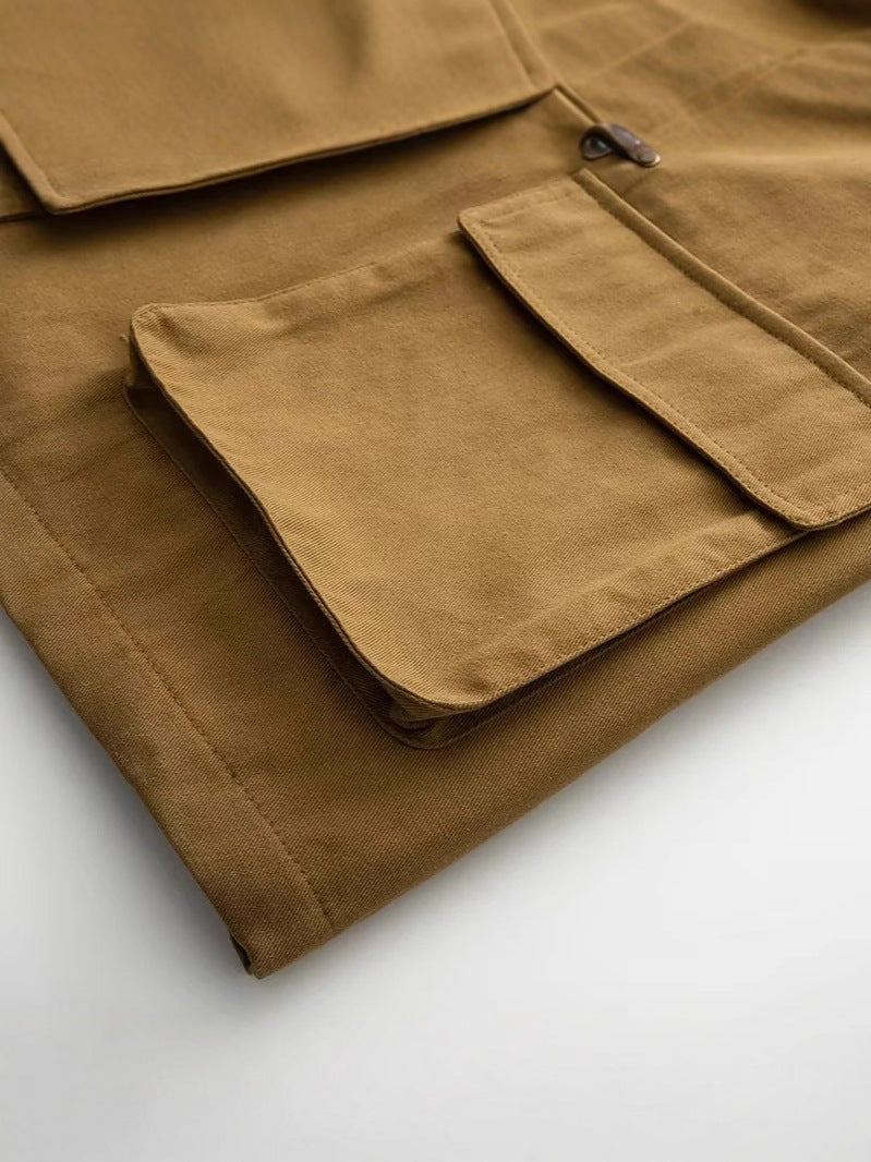 Damen oversized Trenchjacke mit klassischem Stehkragen und praktischen Taschen EB