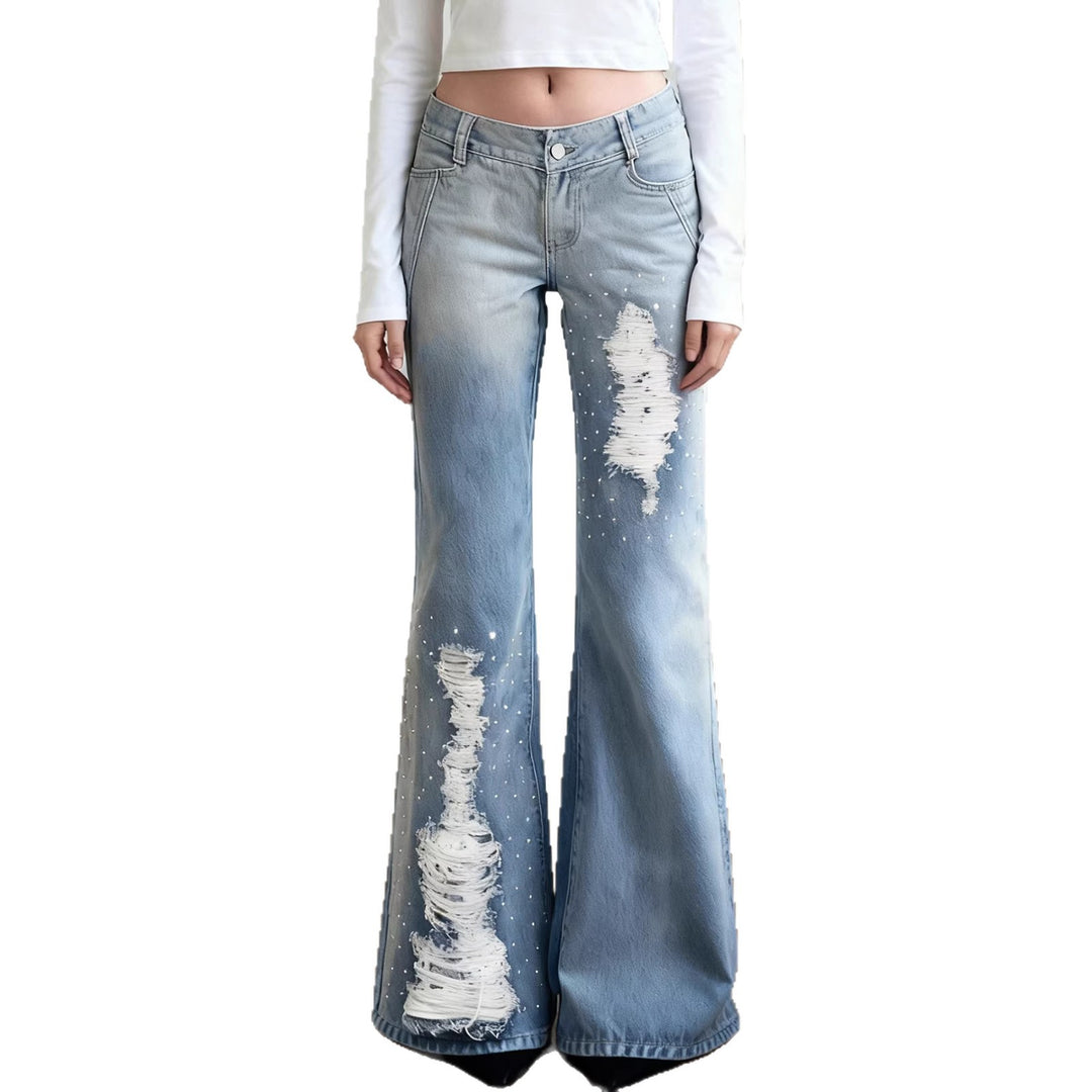 Damen Schlagjeans mit modischen Destroyed-Details und komfortablem Sitz EB