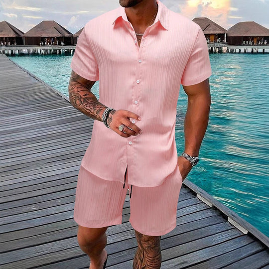 Herren Kurzarm-Shirt mit strukturiertem Design EB