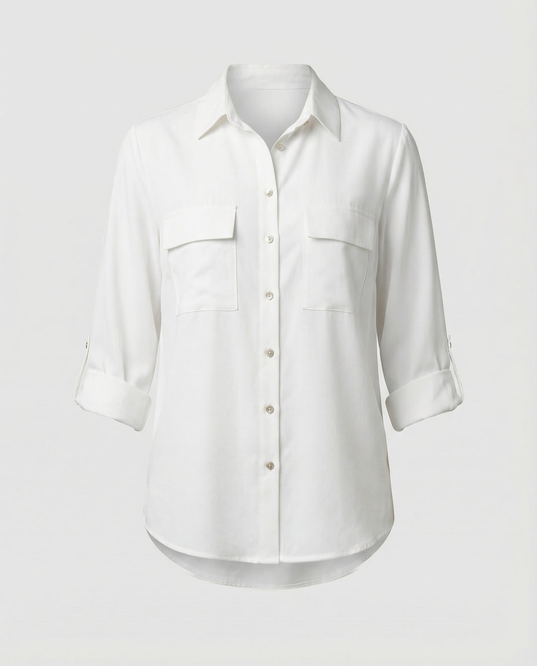 Damen Bluse mit Taschen und klassischem Schnitt