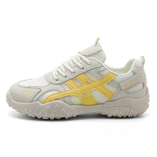 Damen Sportliche Sneaker mit atmungsaktivem Netzmaterial und dämpfender Laufsohle EB