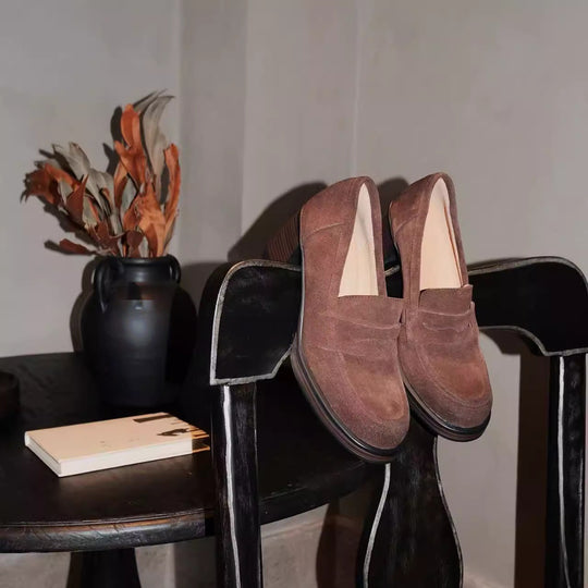 Damen Mokassins mit eleganter Lederverarbeitung und rutschfester Sohle EB