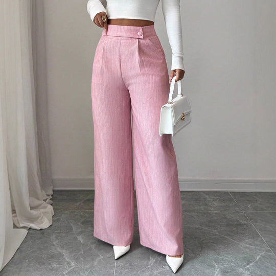 Damen weite High-Waist-Hosen EB