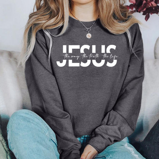 Damen lässiger Sweatshirt mit inspirierendem Spruch und hohem Tragekomfort EB