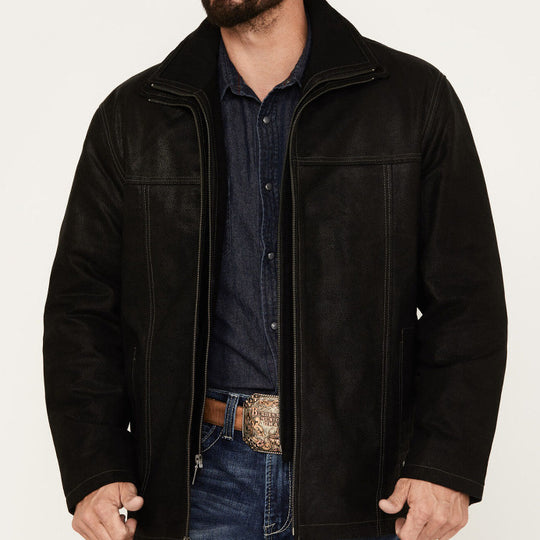 Herren gemütliche und stylische Jacke aus weichem Kunstleder EB