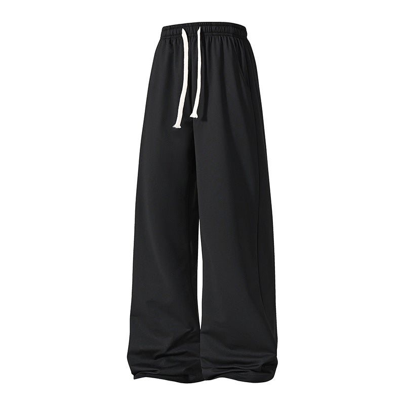 Damen ultraweite Palazzo-Sweathose mit elastischem Komfortbund und Kordelzug EB