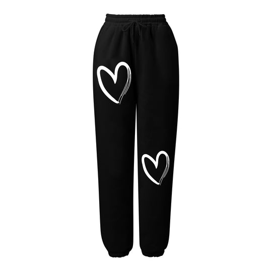 Damen nan bedruckte Relax-Jogginghose mit Kordelzug elastischem Bund und gerippten Fußbündchen EB