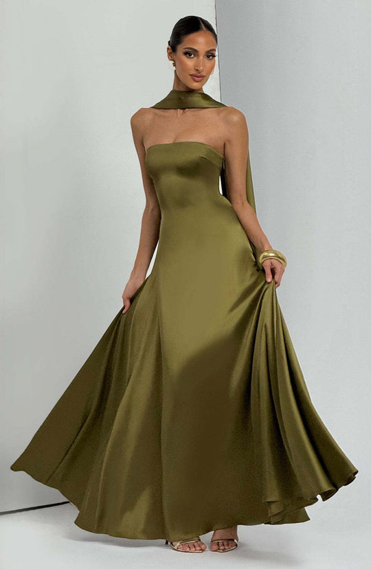 Damen Elegantes und schickes Langarm Abendkleid EB