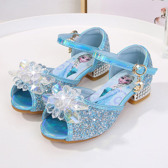 Mädchen Glitzernde Festtagschuhe mit Blumenapplikation EB