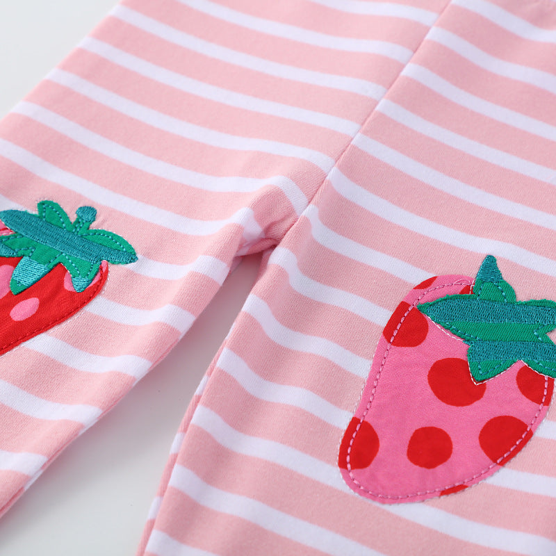 Mädchen Leggings mit fröhlichem Erdbeer-Design EB