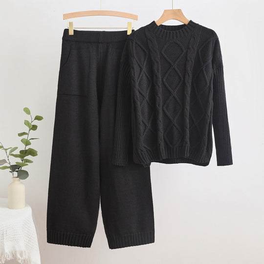 Damen Strick-Set mit Rautenstruktur EB