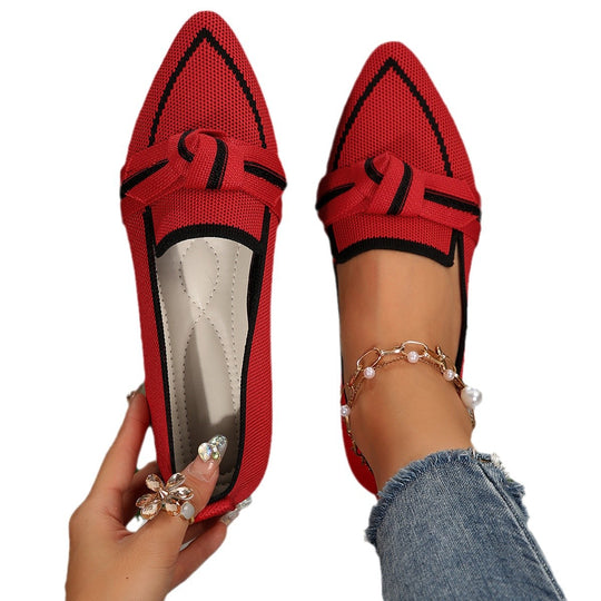 Damen bequeme Slip-On Mokassins mit modischen Details EB