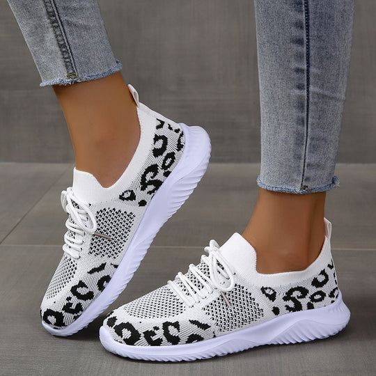 Damen modische Sneakers mit atmungsaktivem Mesh-Obermaterial und rutschfester Sohle EB