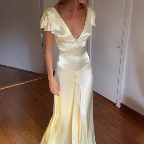 Damen Elegante und fließende Satin-Jumpsuit EB