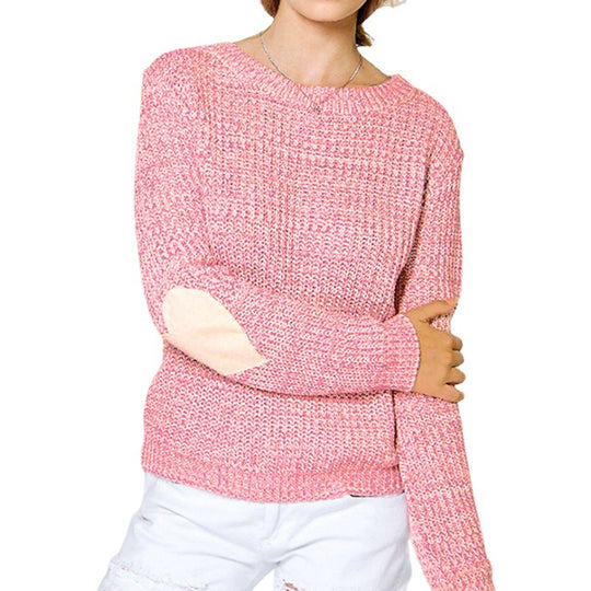 Damen Pullover mit Herzapplikationen und lässigem Schnitt EB