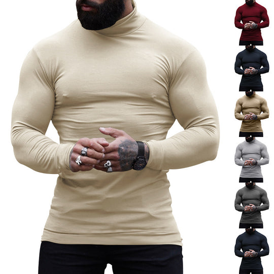 Herren Schmal geschnittenes Rollkragen-Feinstrickshirt mit Stretchkomfort EB