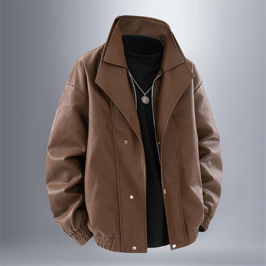 Herren modische Oversized jacke mit elegantem Kragen und praktischen Taschen EB