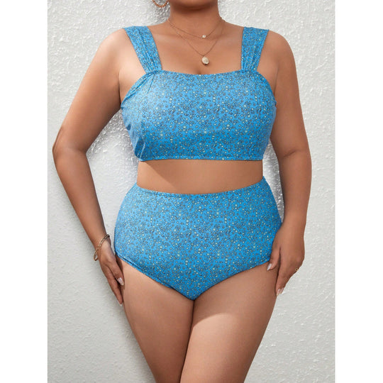 Damen Crop-Top Bikini mit hohem Bund EB