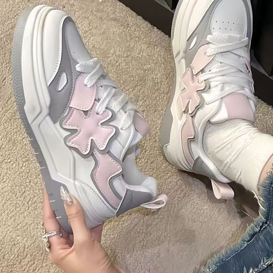 Damen Trendige Sneakers mit modischem Sternen-Design EB