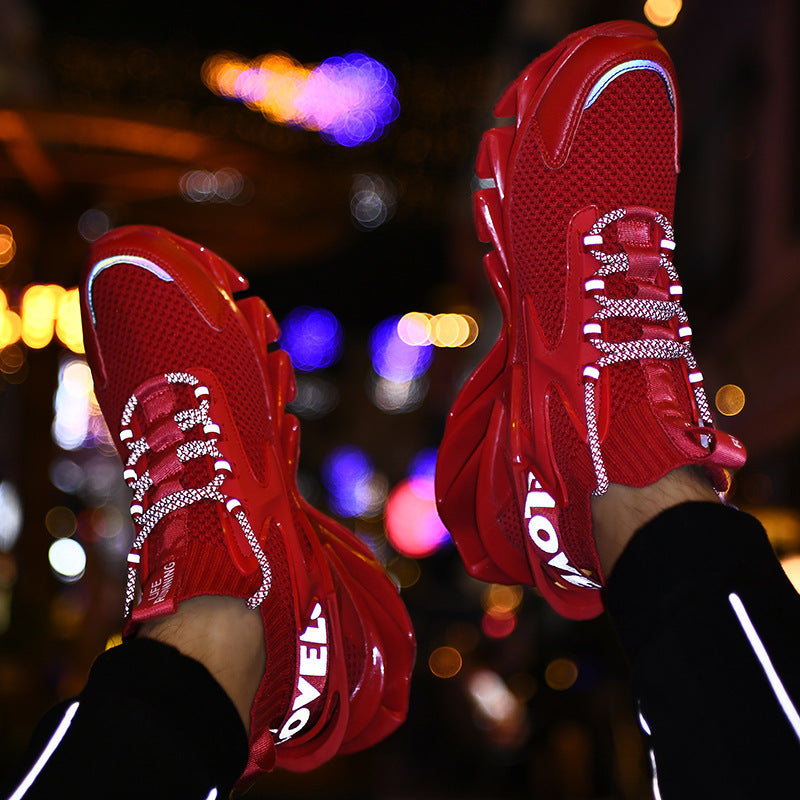 Damen Sportliche Traingsneakers mit atmungsaktiver Mesh-Oberfläche und dämpfender Sohle EB