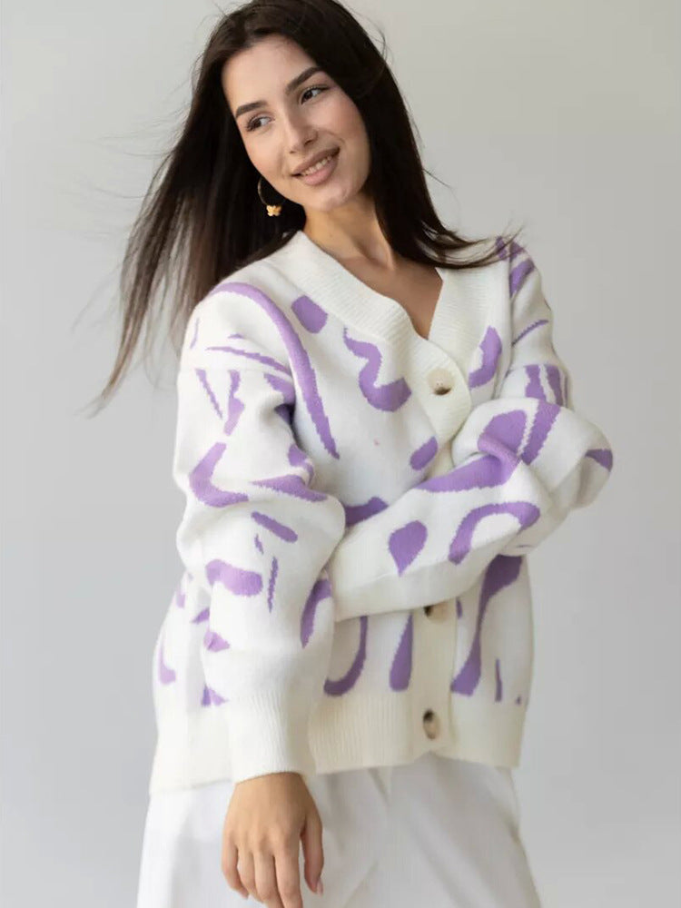Damen Strickjacke mit einzigartigem Muster EB