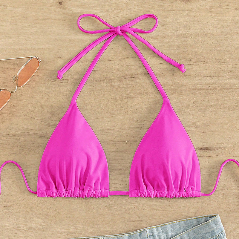 Damen Triangel-Bikini mit verstellbaren Trägern und elegantem Design EB