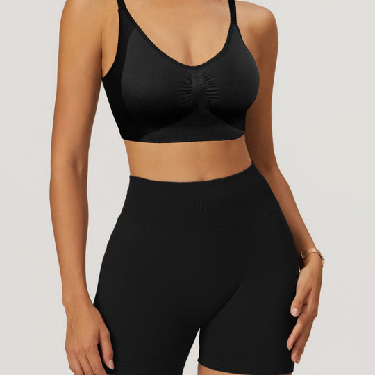 Damen Sportliche Kompressionsshorts mit hohem Bund und formendem Schnitt EB
