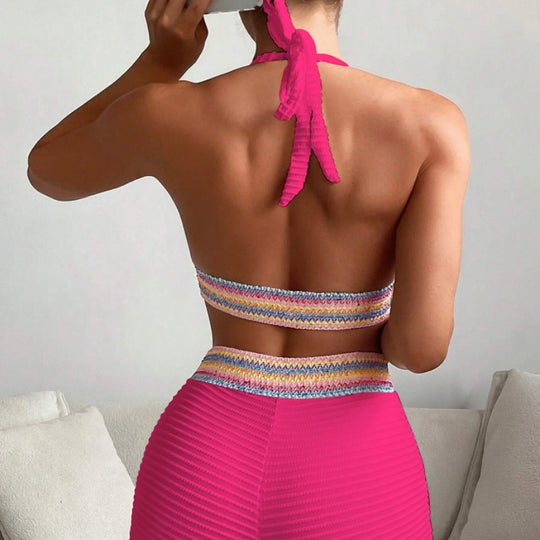 Damen Bikini-Set mit hoch geschnittenen Shorts EB