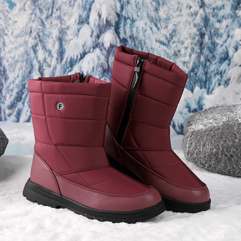 Damen isolierte Winterstiefel mit rutschfester Sohle und praktischem Schnellverschluss EB