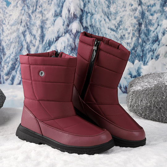 Damen isolierte Winterstiefel mit rutschfester Sohle und praktischem Schnellverschluss EB