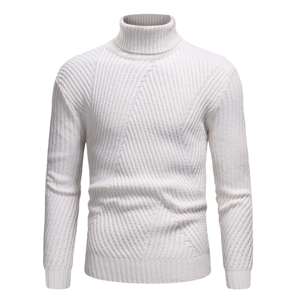 Herren Hochwertiger Rollkragenpullover im strukturierten Design EB